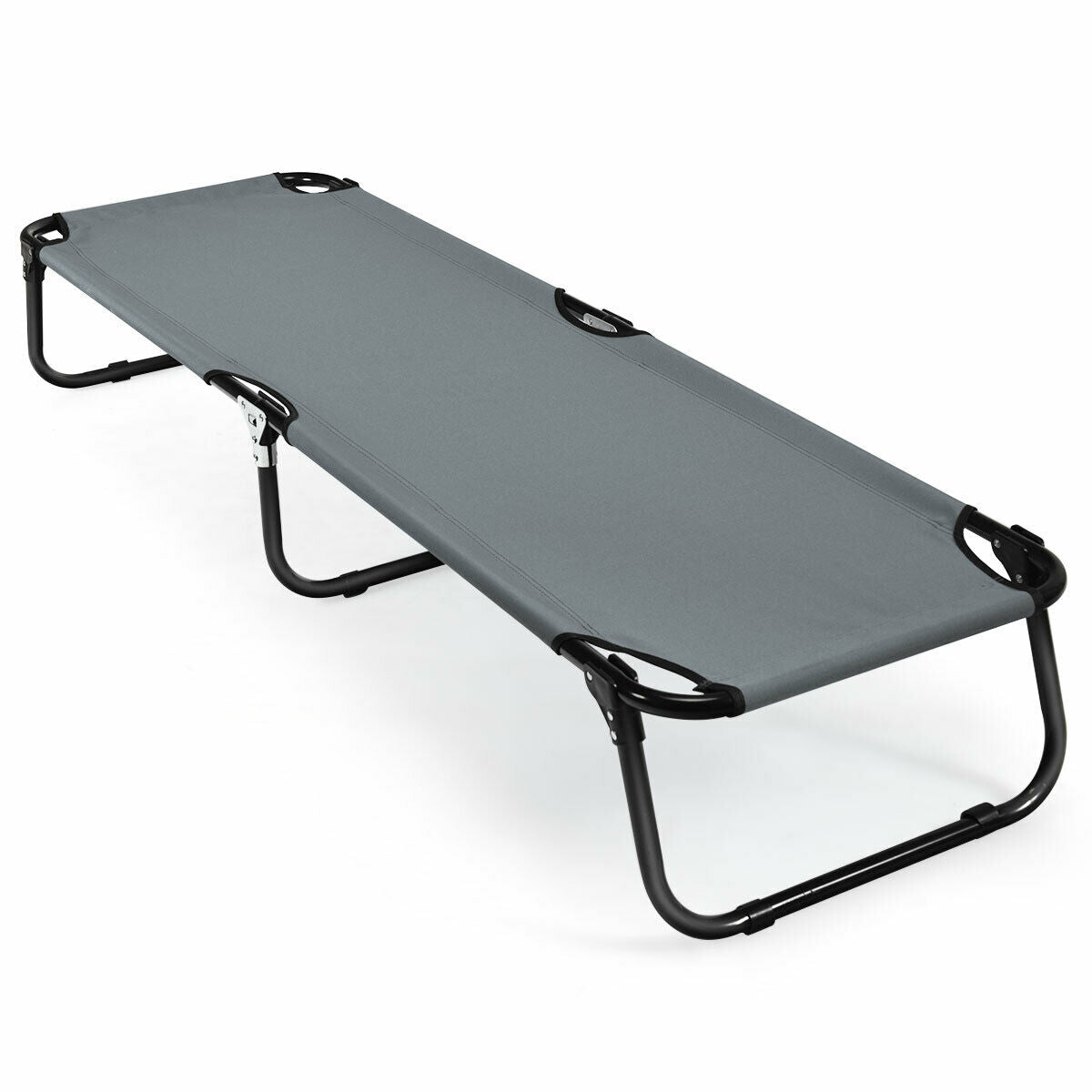 Cama plegable para camping al aire libre para dormir, senderismo, viajes - Negro