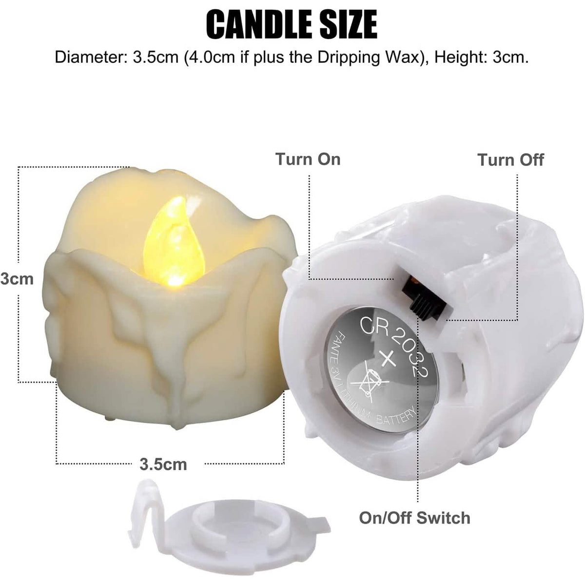 12-Pack: LED Timer Candle Decoration
