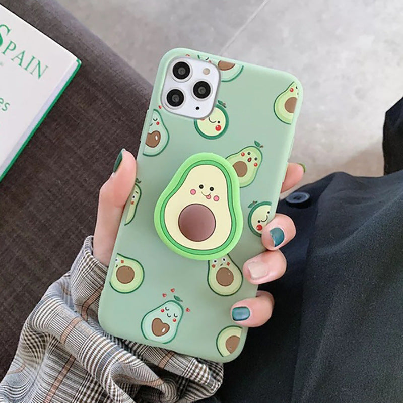 Suitable for A51 A71 flat avocado phone case A50 A70 creative cartoon smile tpu Samsung S20 protection