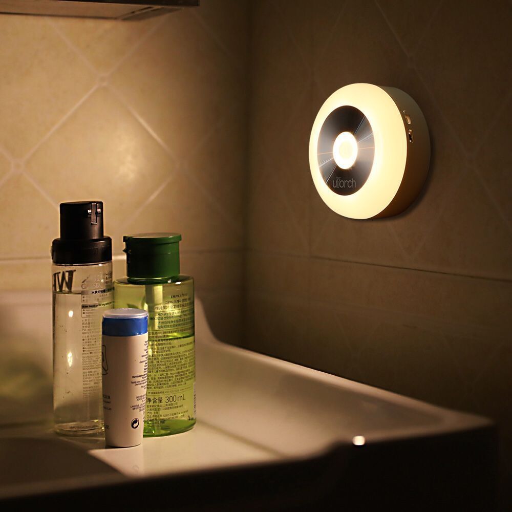 LED Motion Sensor Night Light with Touch Sensor, 0.8W Plug-Free