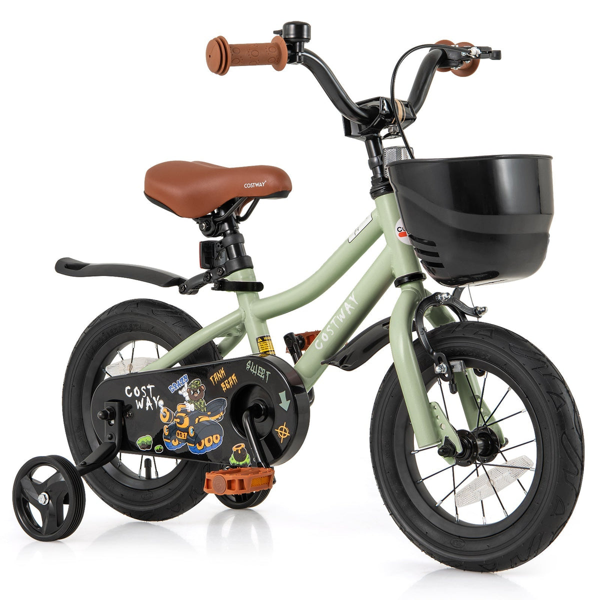14-Inch Kids Bike Adjustable with Training Wheels for 3-5 Years Old