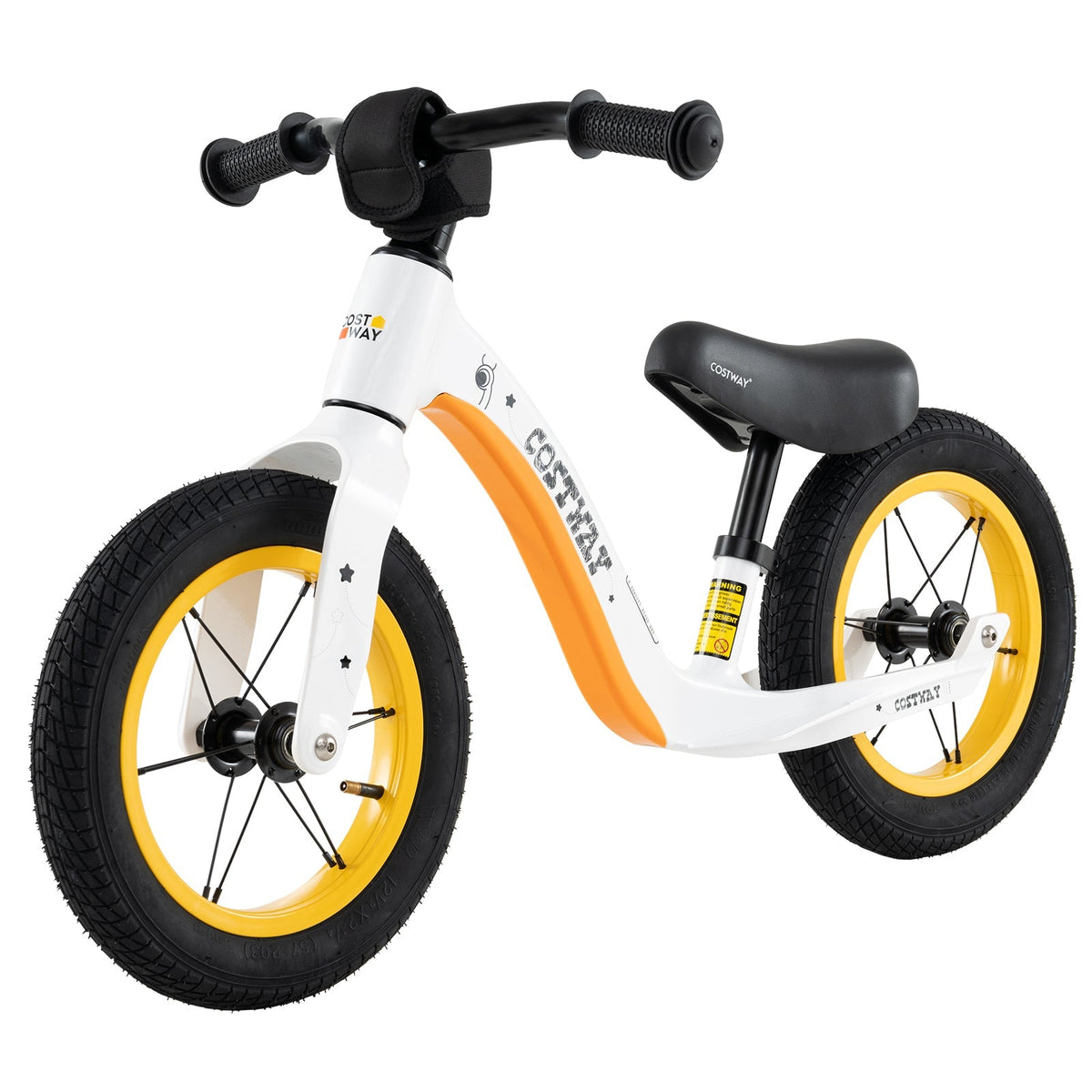 12-Inch Balance Bike with Adjustable Seat and Rotatable Handlebar for Over 36 Months Old