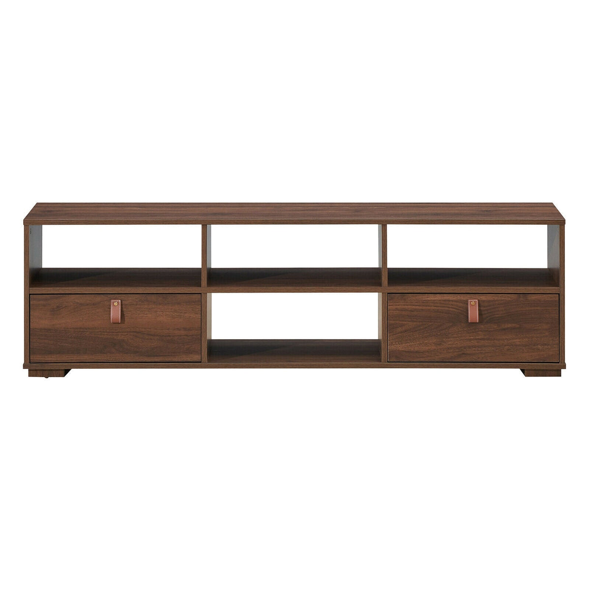 TV Stand Entertainment Media Center Console for TV's up to 60 Inch with Drawers Walnut