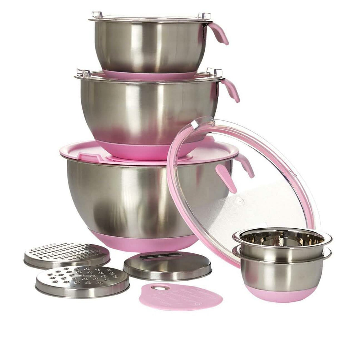 13-Piece: Wolfgang Puck Stainless Steel Mixing Bowl Set (Refurbished)