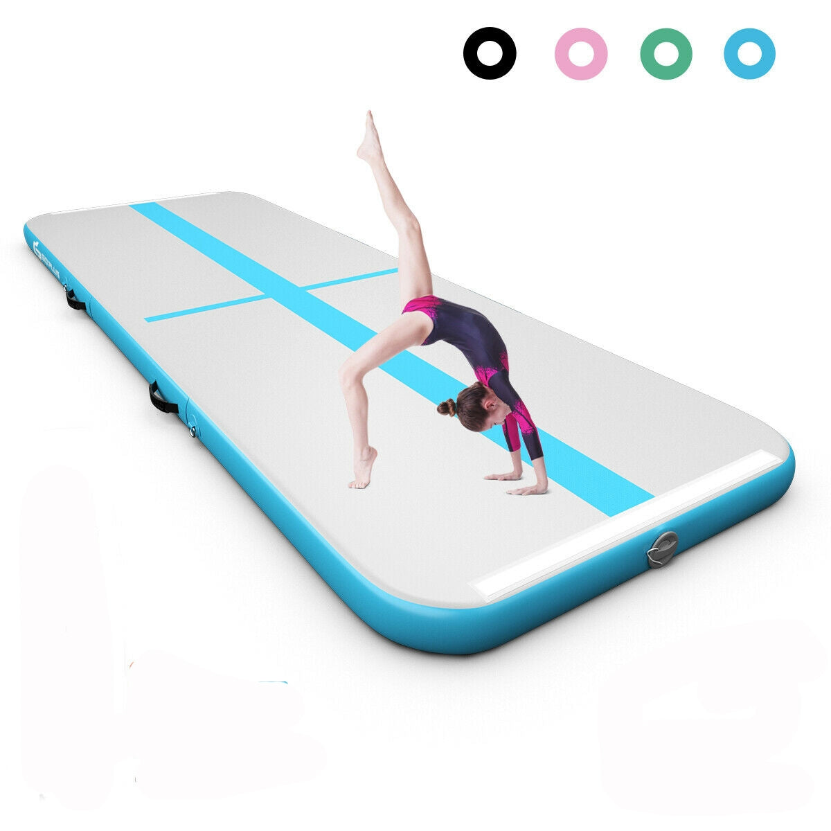 10 Feet Inflatable Gymnastics Tumbling Mat with Pump