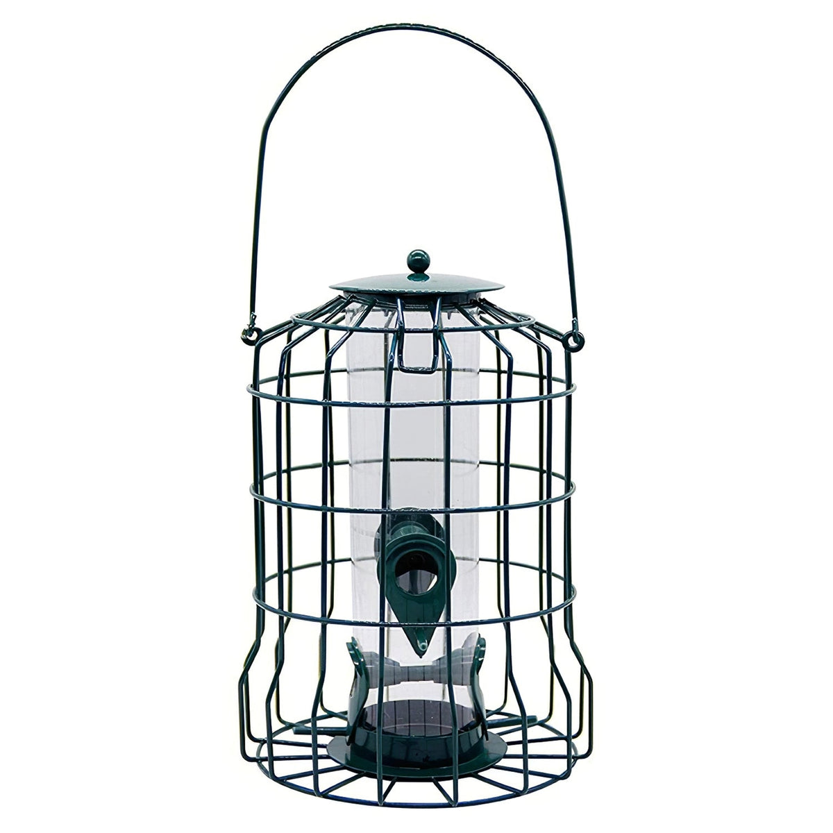 Metal Bird Feeder: Squirrel-Proof Seed Feeder with 4 Ports