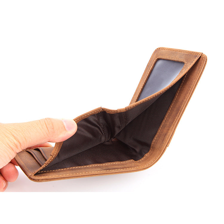 European and American RFID Men's Leather Wallet