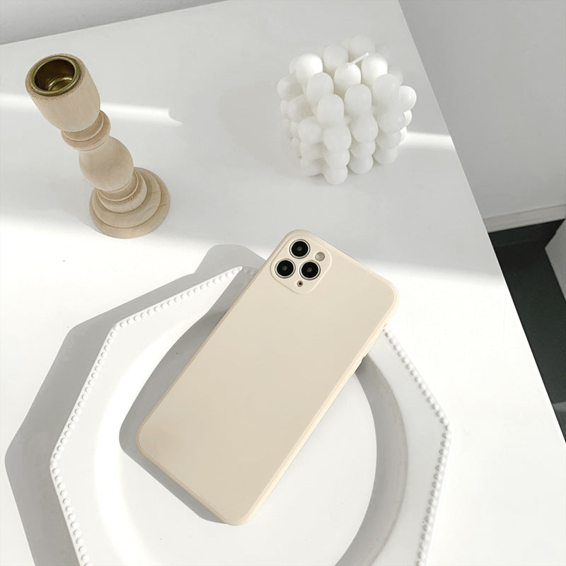 Simple Silicone Solid Color Phone Case