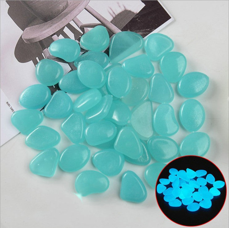 Luminous Stones Fluorescent Aquarium Pebbles Fish Tank Garden Luminous Stones