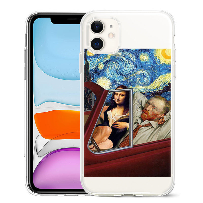 Compatible with Apple, Compatible with Apple , Suitable For Iphone12 Cross-Border Van Gogh Apple Xs Art Student Art Oil Painting Mobile Phone Case Art Phone Case