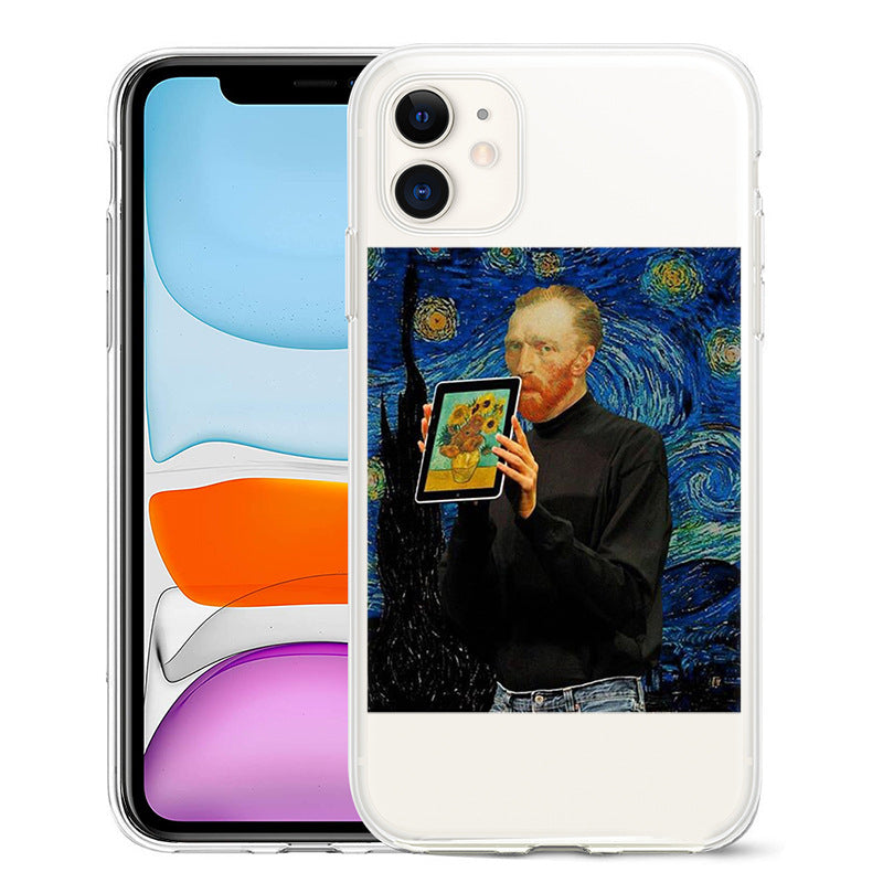 Compatible with Apple, Compatible with Apple , Suitable For Iphone12 Cross-Border Van Gogh Apple Xs Art Student Art Oil Painting Mobile Phone Case Art Phone Case