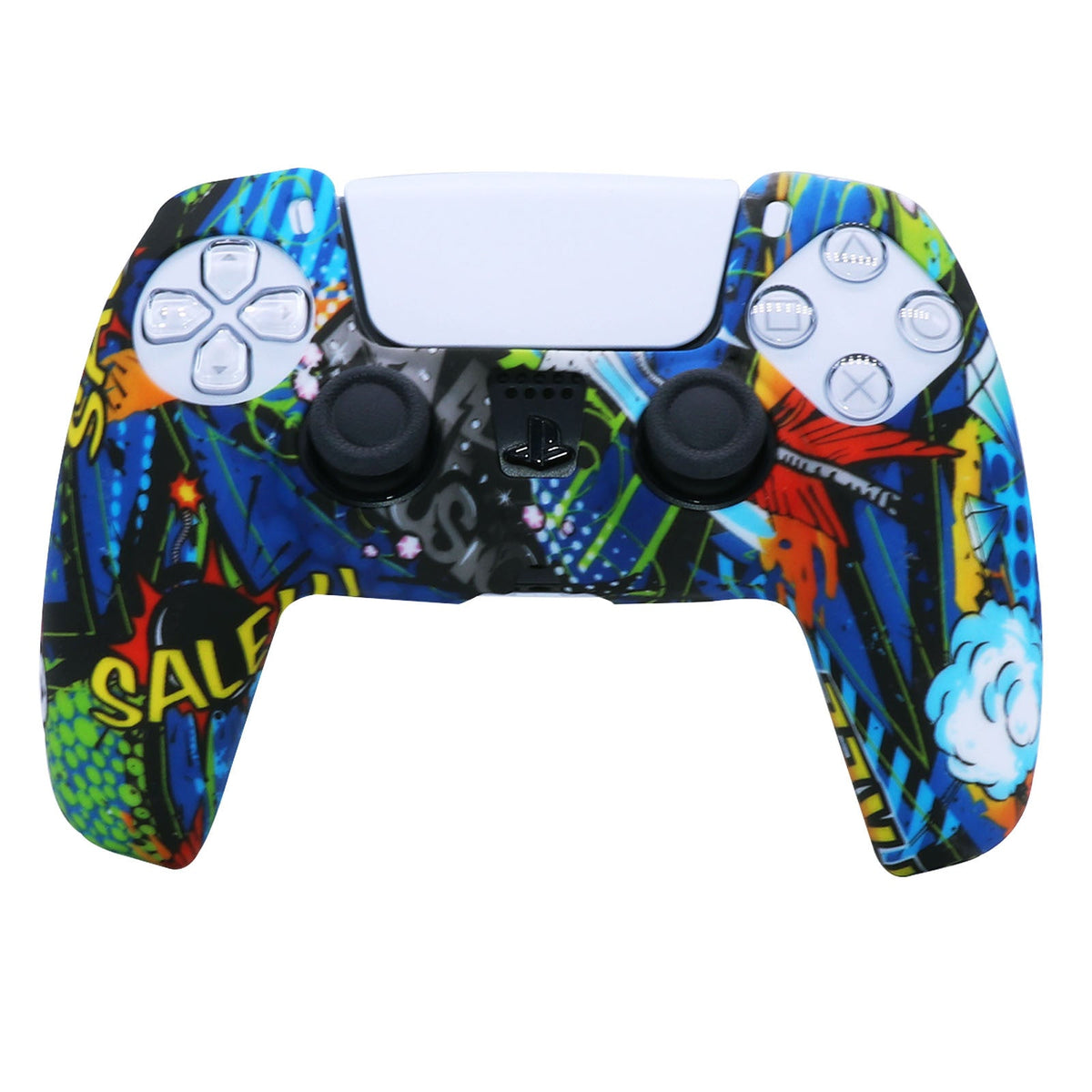 PS5 Protective Silicone Case Skin for DualSense Wireless Controller Thumb Grips Gel Rubber Cover