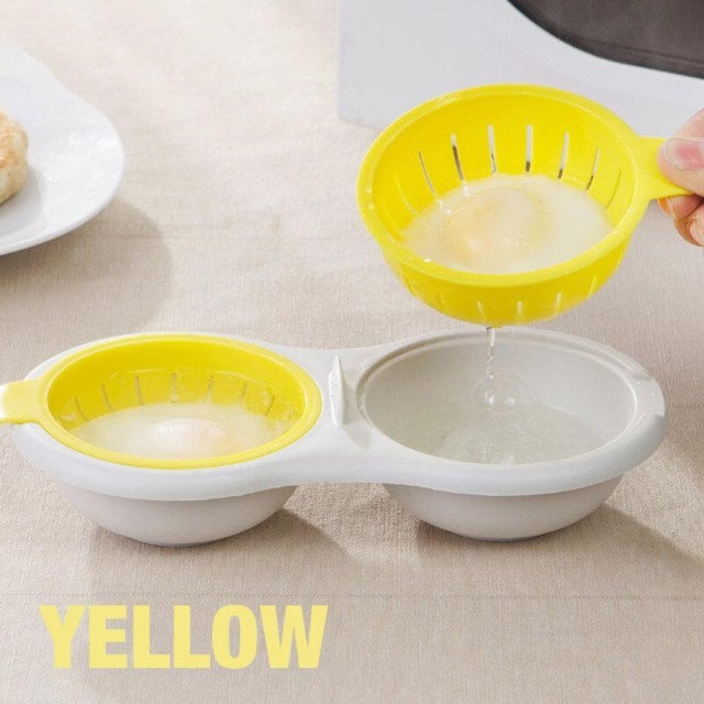 New Creative Egg Poacher Food Grade Cookware Double Cup Egg Boiler Steamed Egg Set