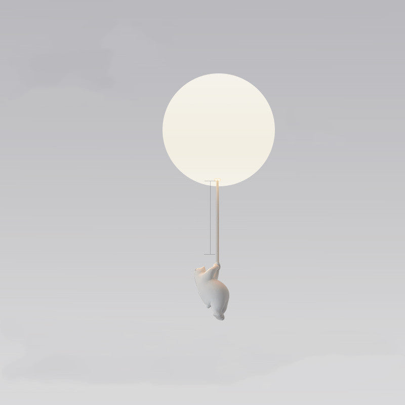 Children'S Room Balloon Lamp Cartoon Net Red Creative Aisle Balcony Restaurant Polar Bear Bedroom Ceiling Lamp