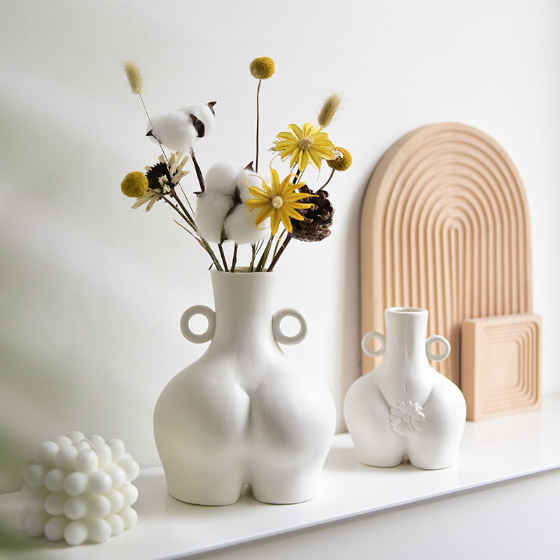 Body Art Vase Home Decoration Living Room Flower Arrangement