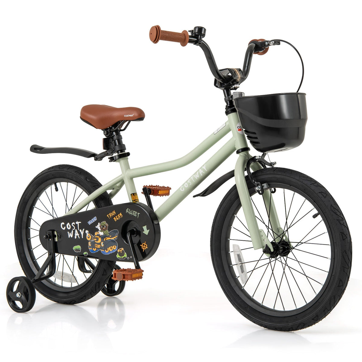 14-Inch Kids Bike Adjustable with Training Wheels for 3-5 Years Old