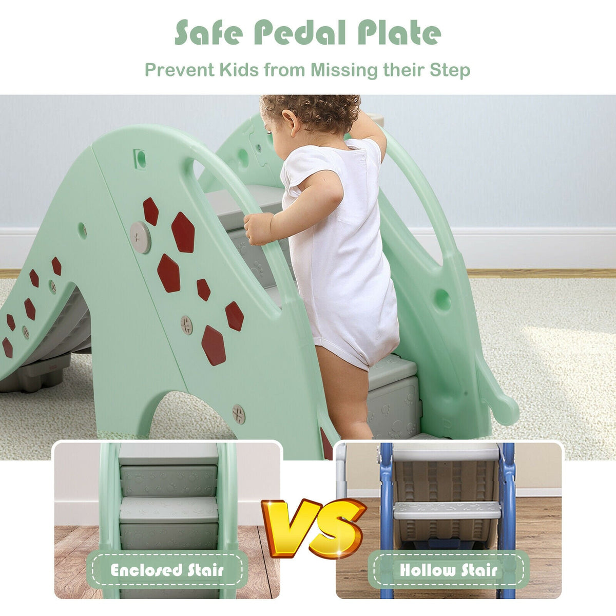 3-in-1 Kids Climber Slide Play Set with Basketball Hoop