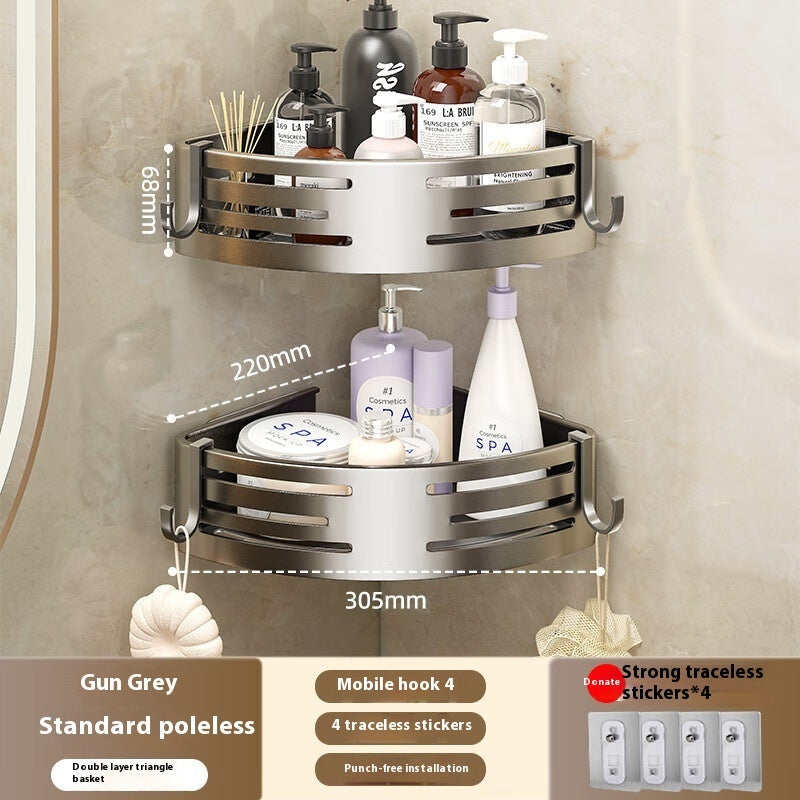 Portable Raised Bathroom Storage Triangle Rack