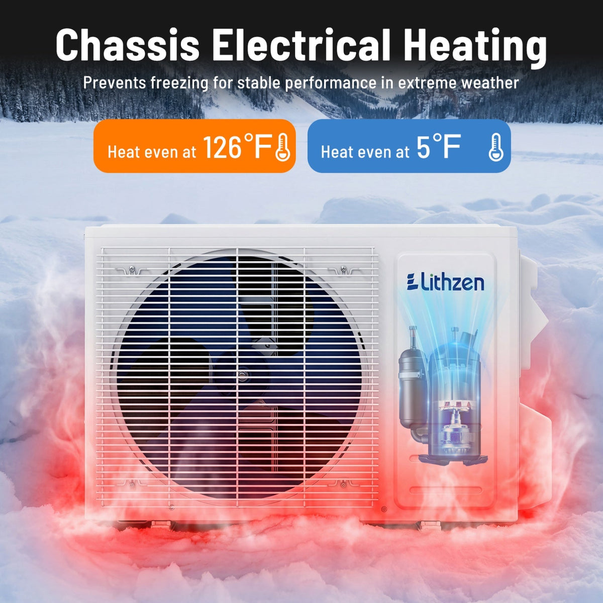18000 BTU 18.1 SEER2 208/230V Mini Split Air Conditioner Works with Alexa
