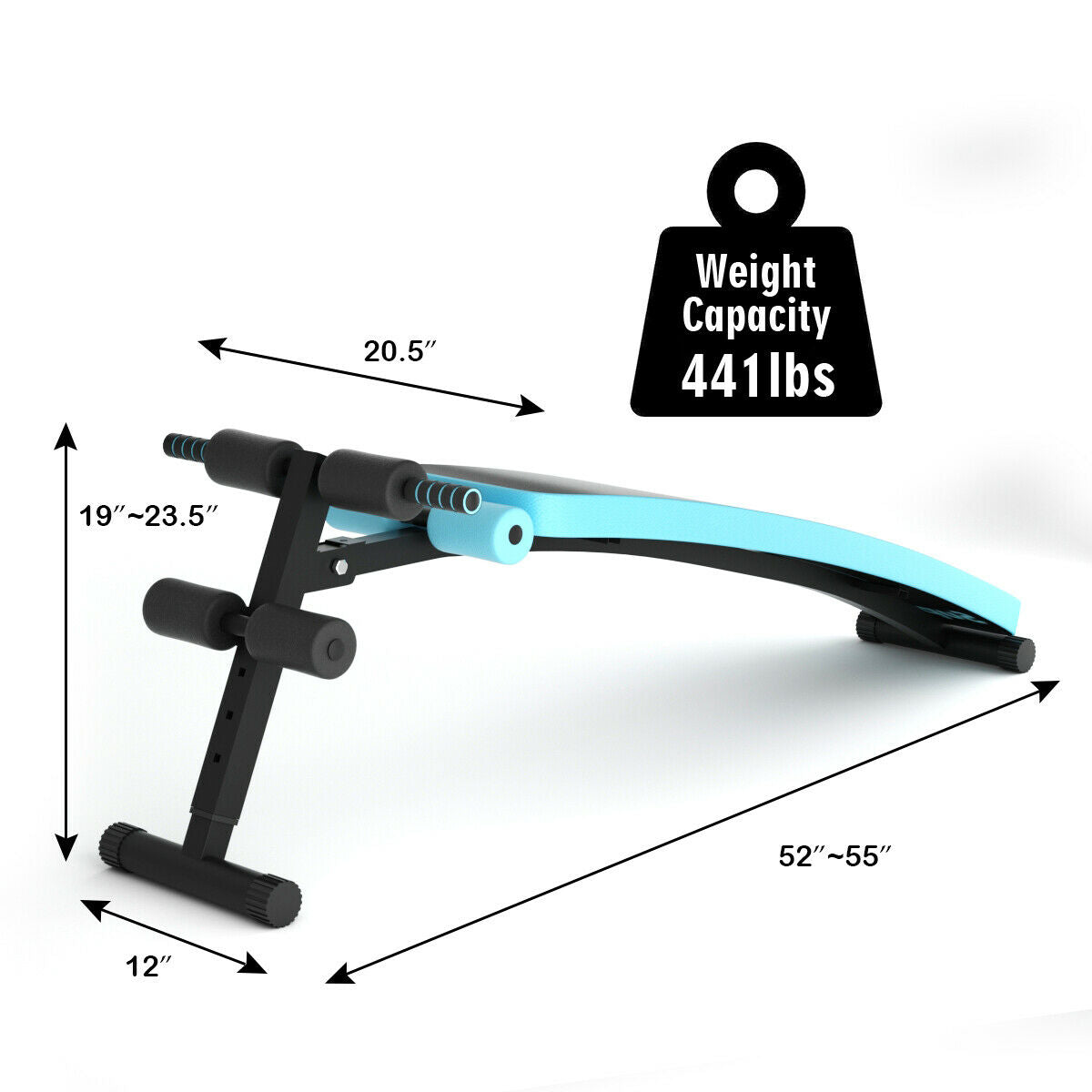 Folding Weight Bench Adjustable Sit-up Board Workout Slant Bench