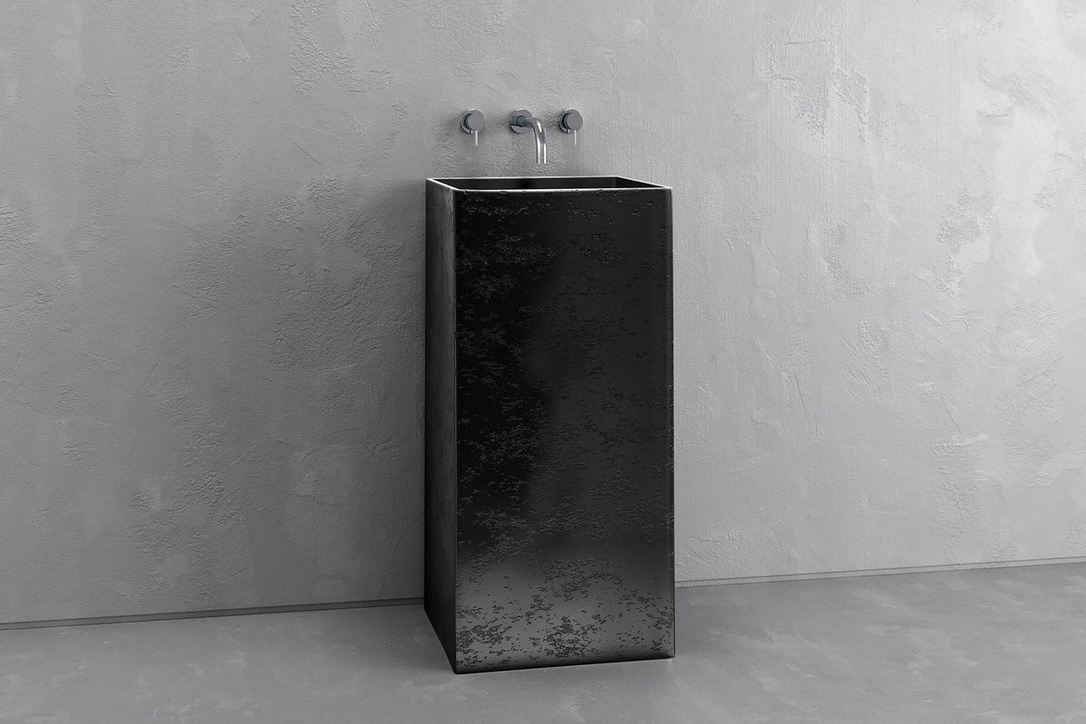 Square pedestal sink