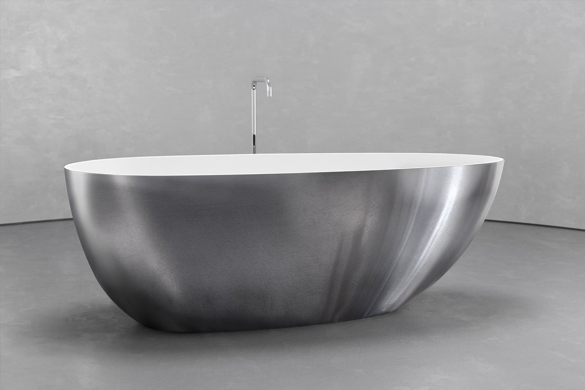 Freestanding egg shape bathtub