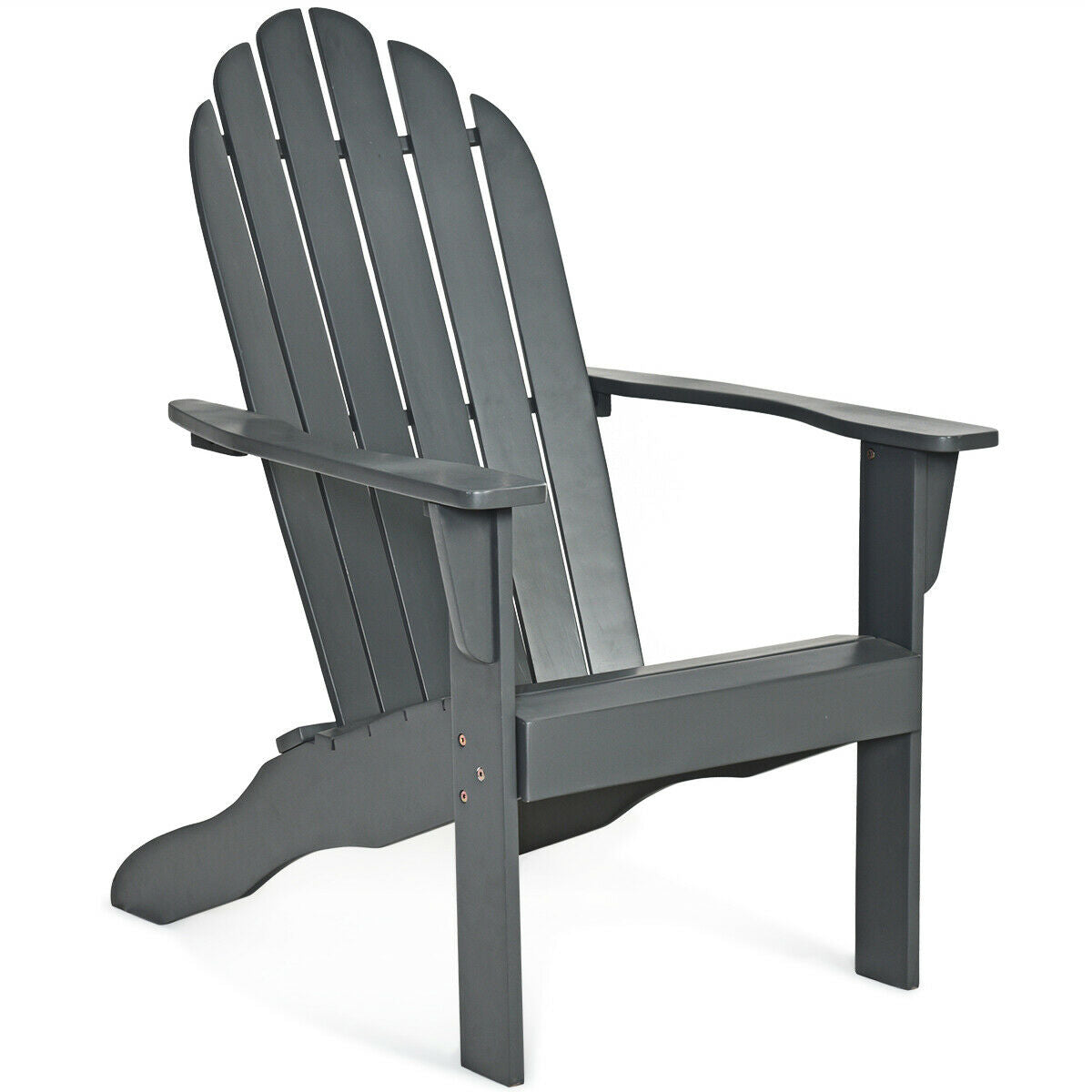 Acacia Wood Outdoor Adirondack Chair with Ergonomic Design
