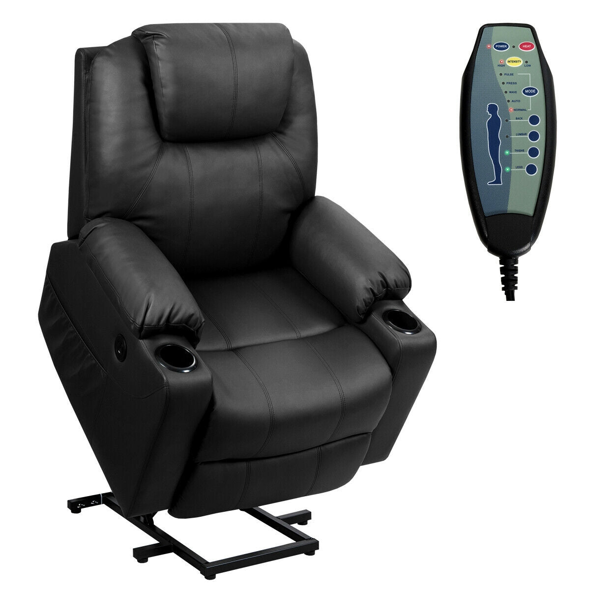 Electric Power Lift Leather Massage Sofa