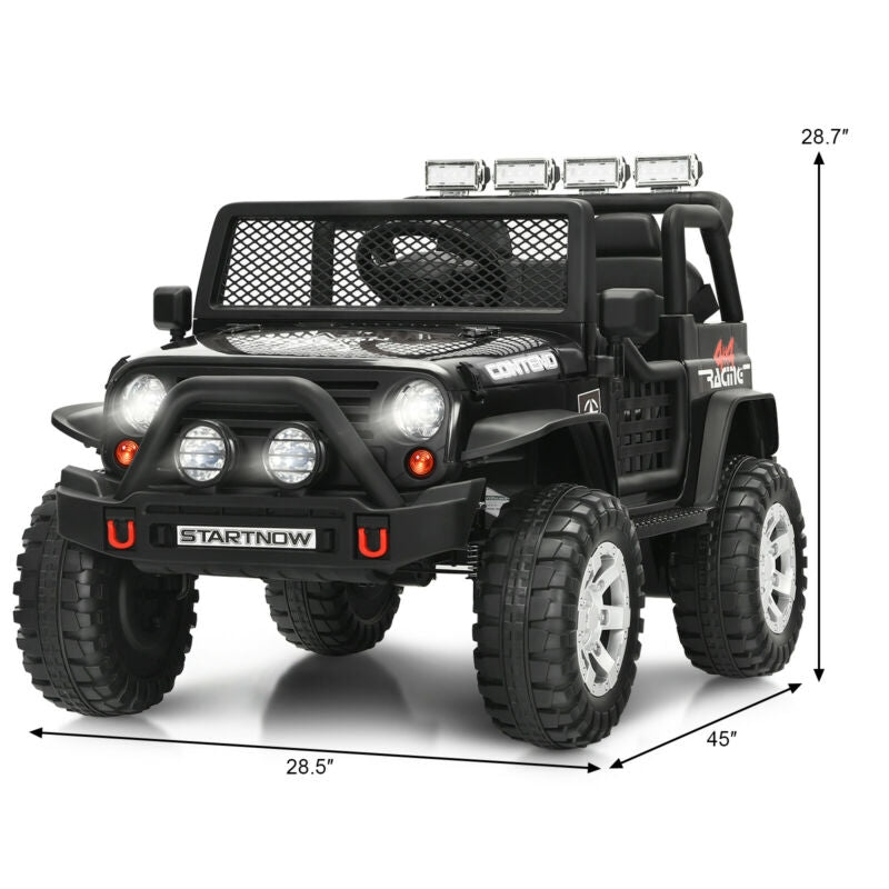 12V Kids Electric Ride On Truck with Remote Control and Operation Lever
