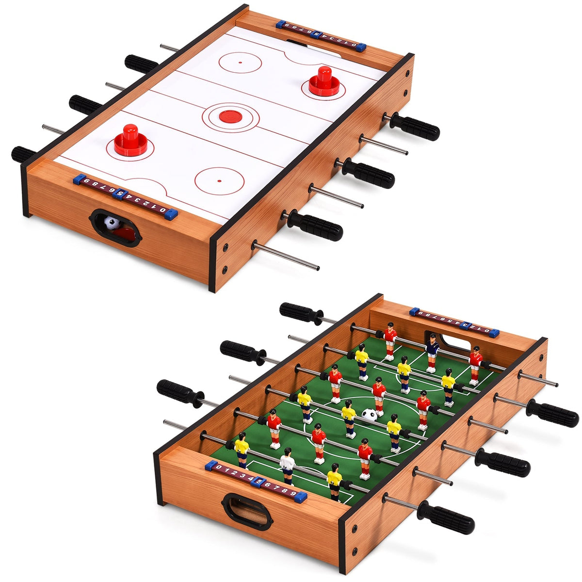 2-in-1 Indoor/Outdoor Air Hockey Foosball Game Table