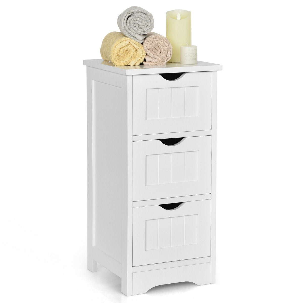 Bathroom Floor Freestanding Storage Organizer with 3 Drawers