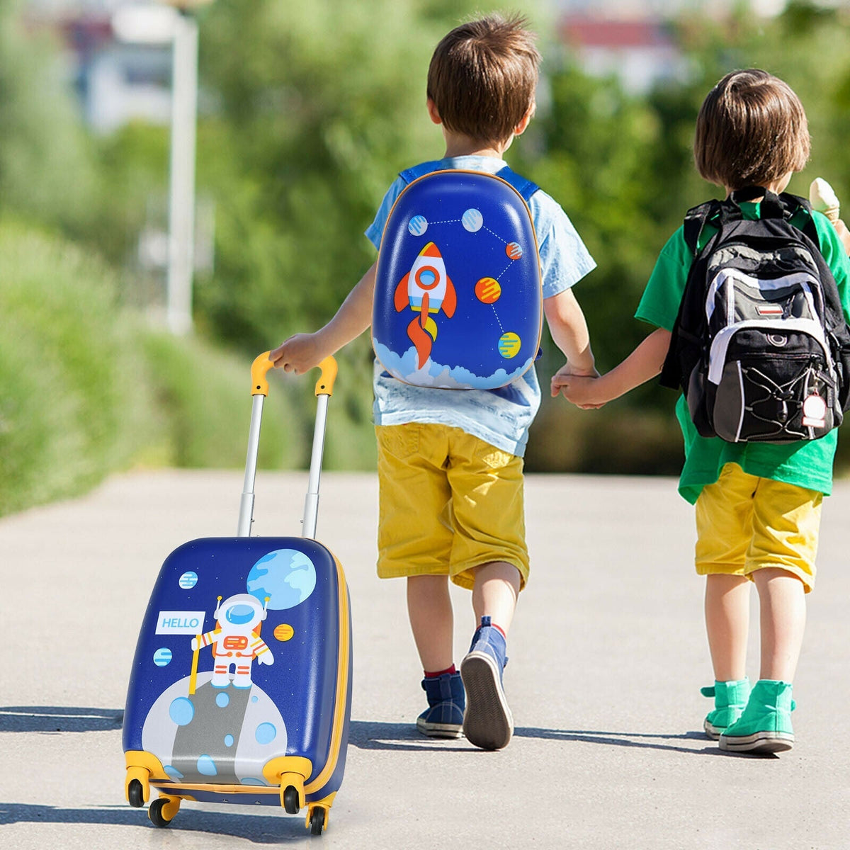 Juegos de equipaje de 2 piezas para niños con mochila y maleta para viajar