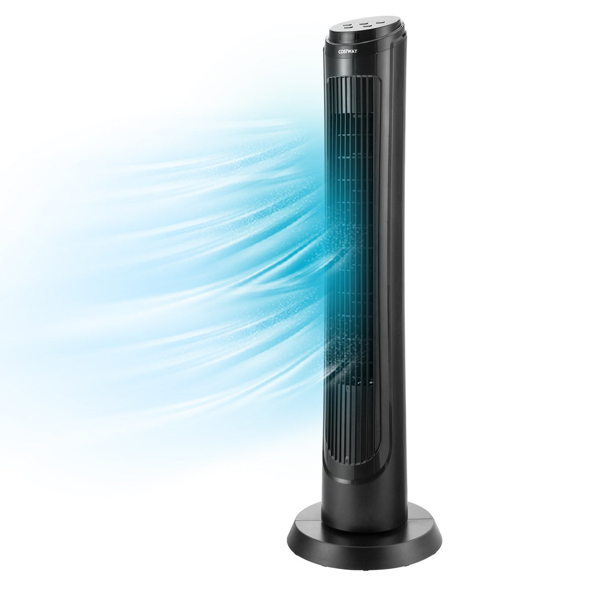 40 Inch Tower Fan with Remote 75Àö Oscillating Fan with 3 Wind Modes and 4 Wind Speeds-Black