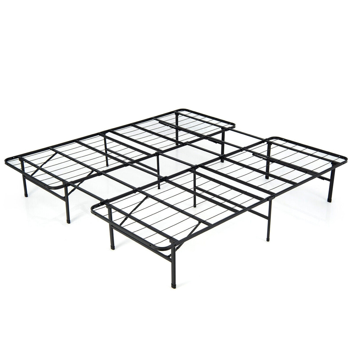 Full/King Size Folding Steel Platform Bed Frame for Kids and Adults