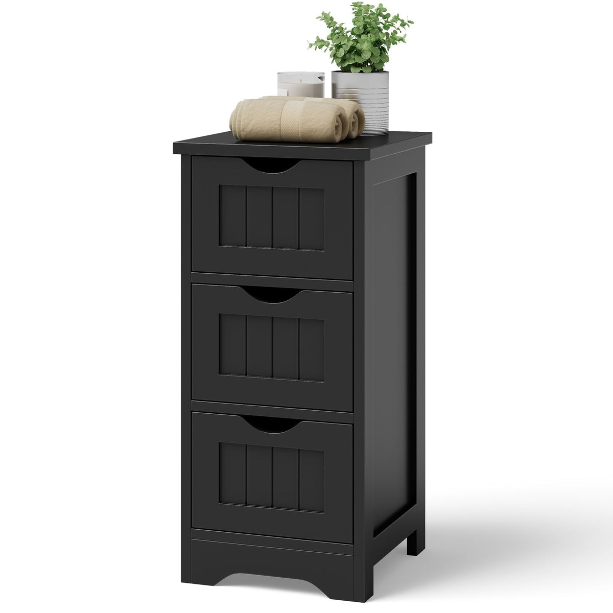 Bathroom Floor Freestanding Storage Organizer with 3 Drawers