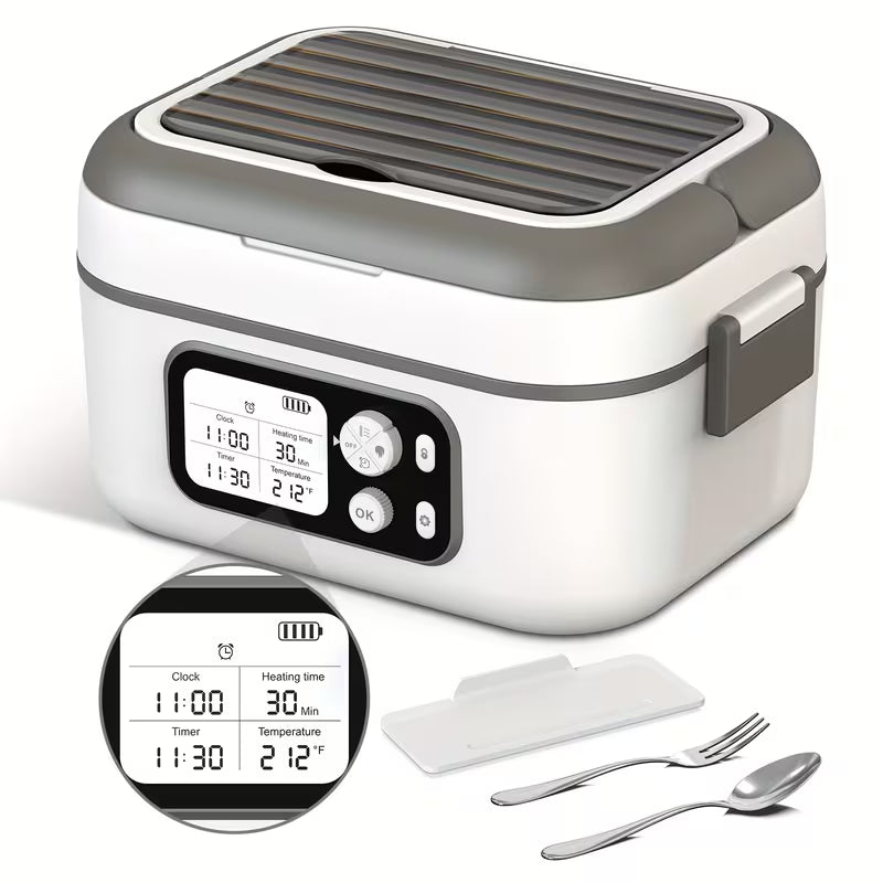 24000mAh Cordless Self-Heating Lunch Box with Schedule Timer