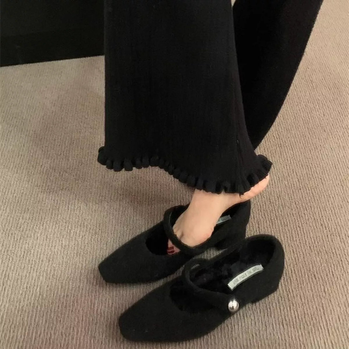 Elegant Block Heel Mary Jane Loafers