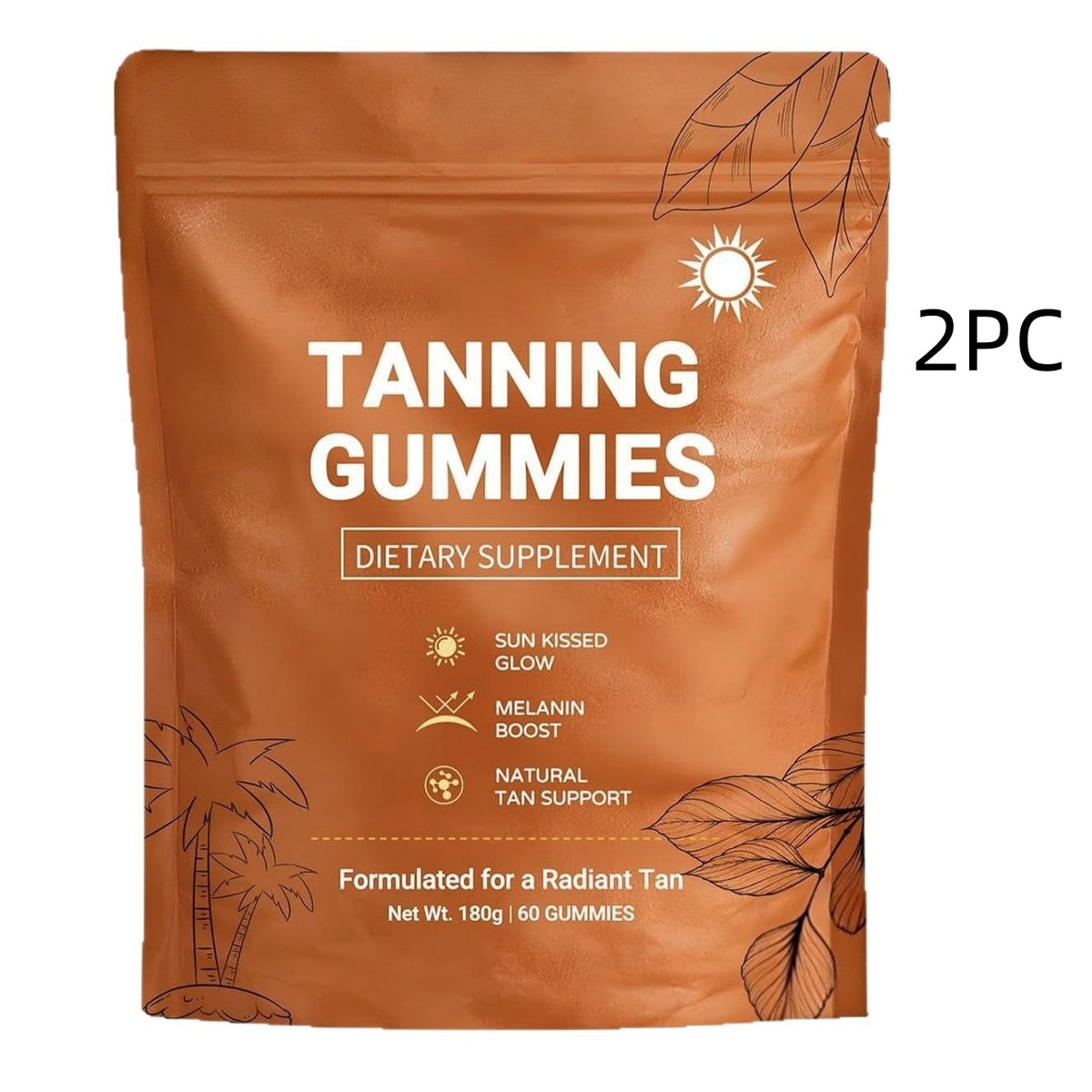 Womens Tanning Gummies Dietary Supplement 60 Count