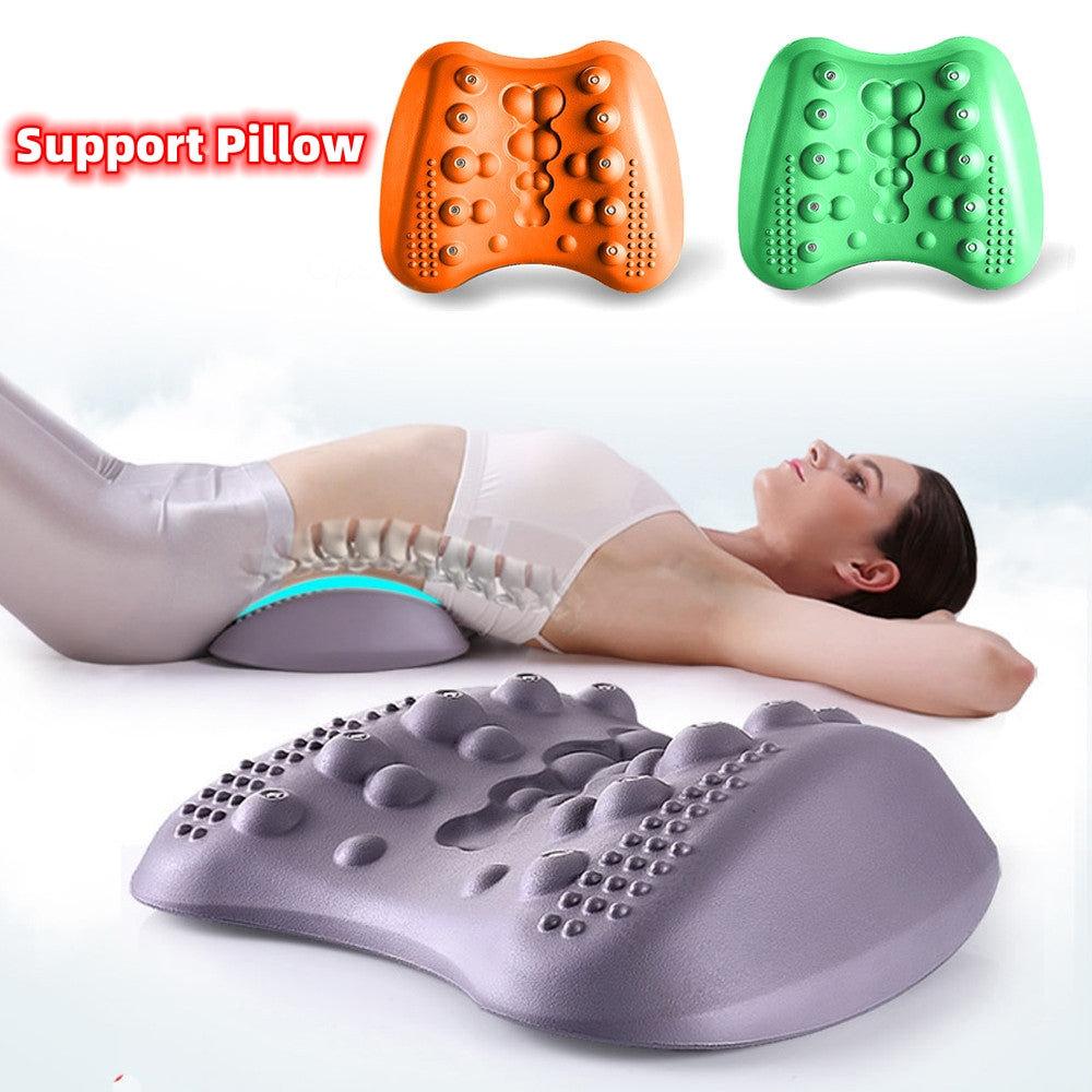 Almohada de soporte lumbar para el alivio del dolor de espalda baja, masajeador estirador lumbar para el alivio del dolor lumbar crónico y la hernia discal.