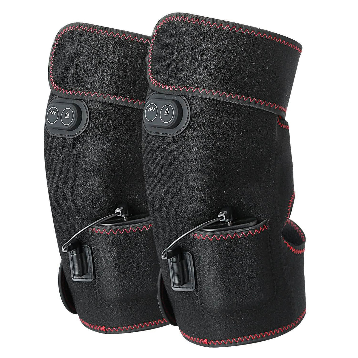 2-Pack: Heated Knee Massage Wrap