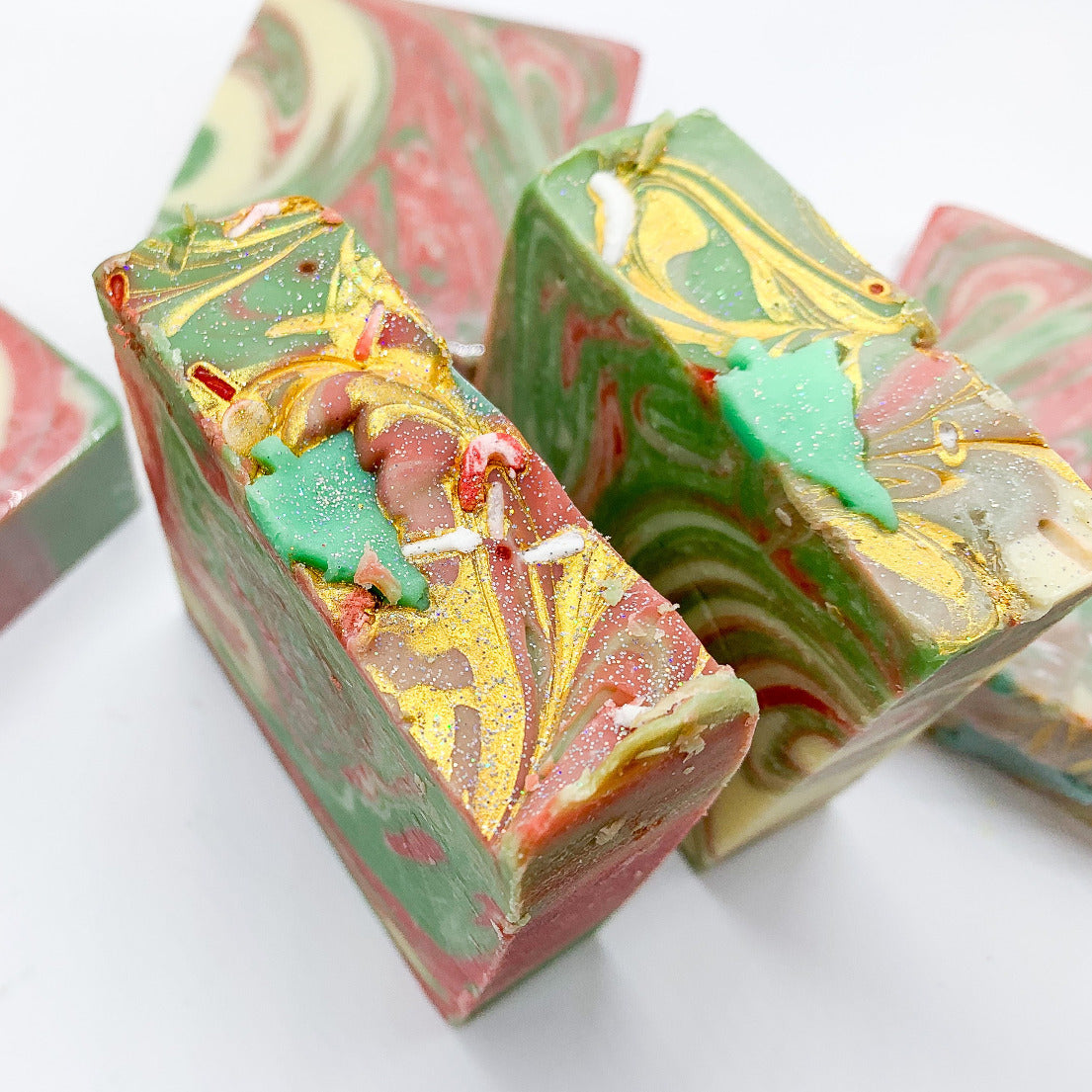 Limited Edition Christmas Tree Vegan Soap 5-6oz Handcrafted Holiday Scented Stocking Stuffer