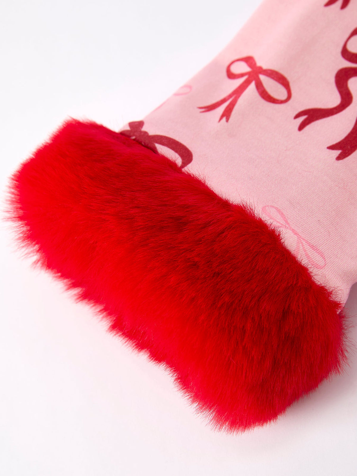 Bow Girls Pajama Set with Furry Trim