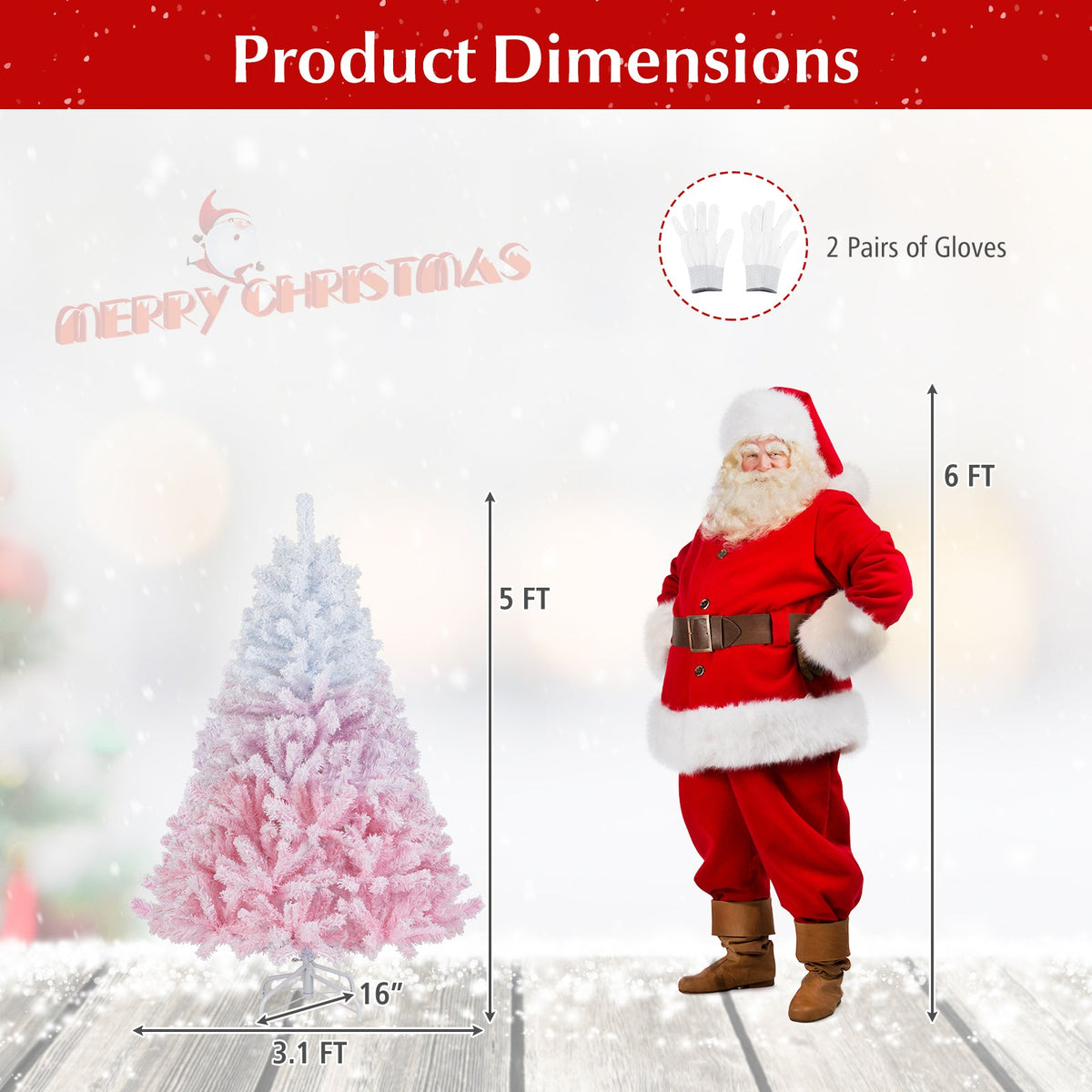 2025 New Artificial Christmas Tree with Folding Metal Stand and 456 Branch Tips