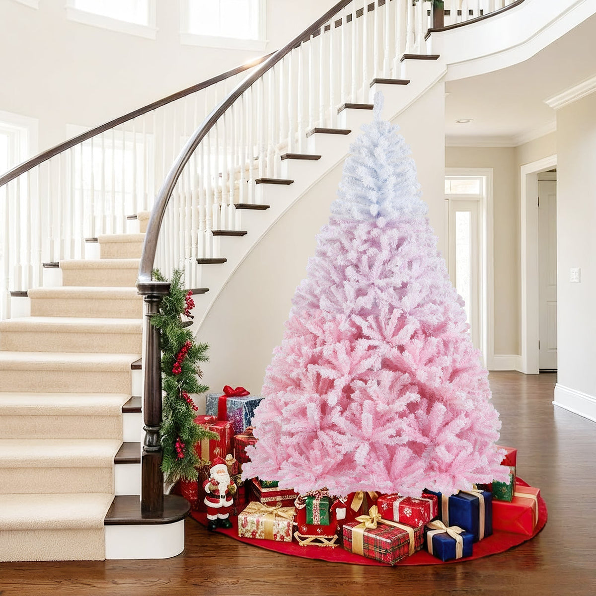2025 New Artificial Christmas Tree with Folding Metal Stand and 456 Branch Tips