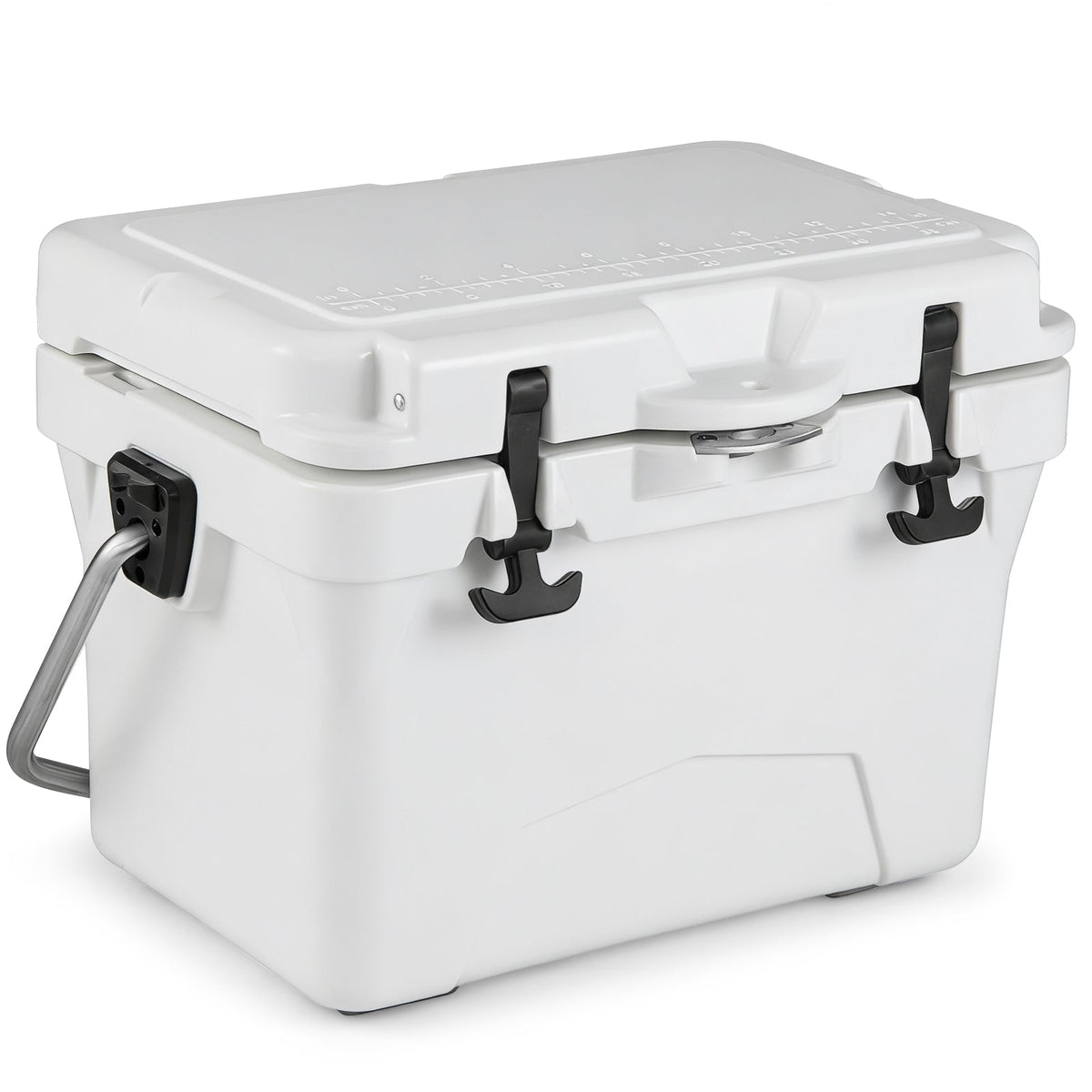 20 Quart Portable Hard Cooler with Built-in Ruler and Bottle
