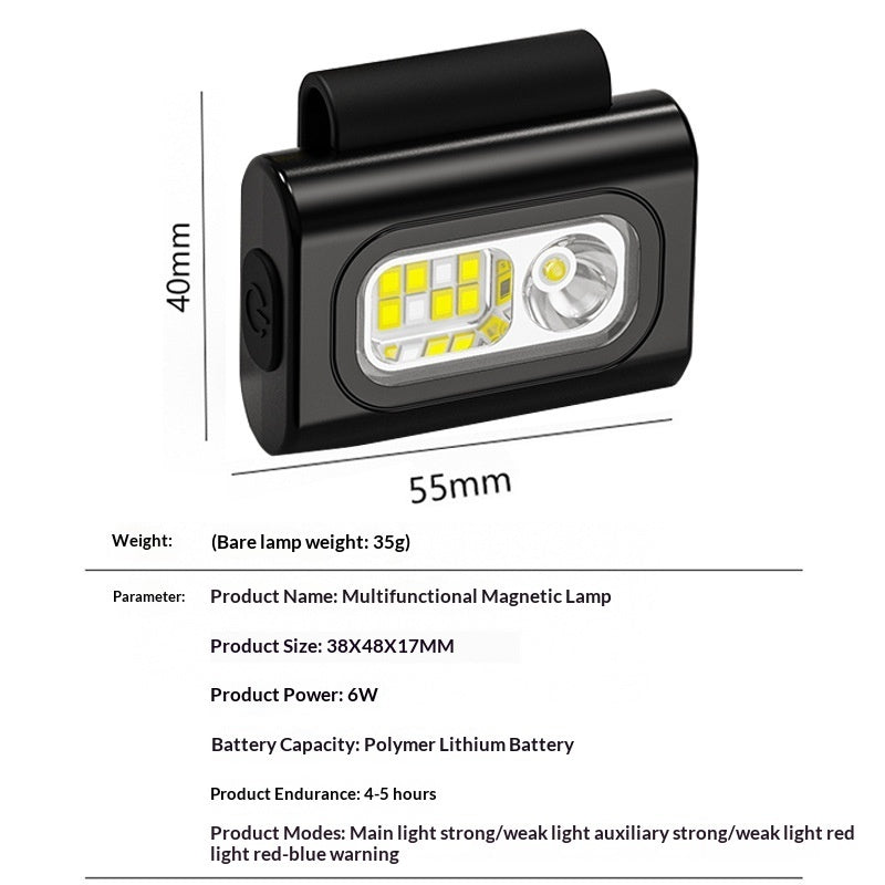 Portable Red-Light Silicone Magnetic Chest Lamp For Night Running