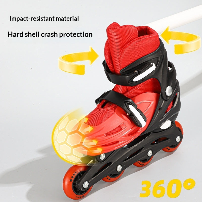 Kids Inline Skate Full Set With Multi-Adjustable Size Options
