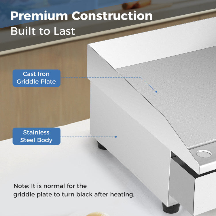 Electric Griddle Commercial Countertop Grill
