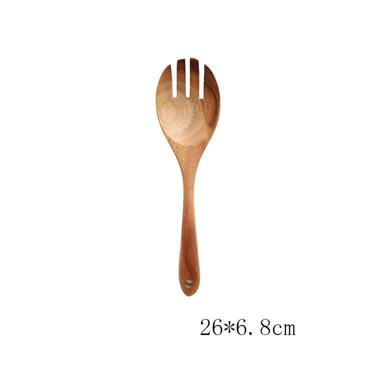Cuchara de madera de teca natural, cucharón, espátula, colador de arroz, espumadera de sopa, juego de utensilios de cocina, cuchara, cucharon, herramientas y aparatos de cocina
