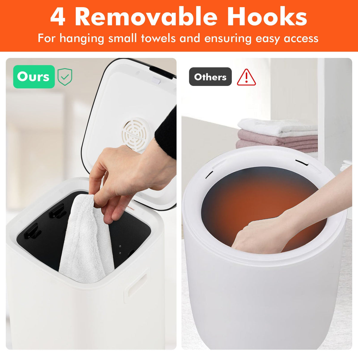 23L Large Hot Towel Heater with Rapid Heating and Adjustable Timer-White